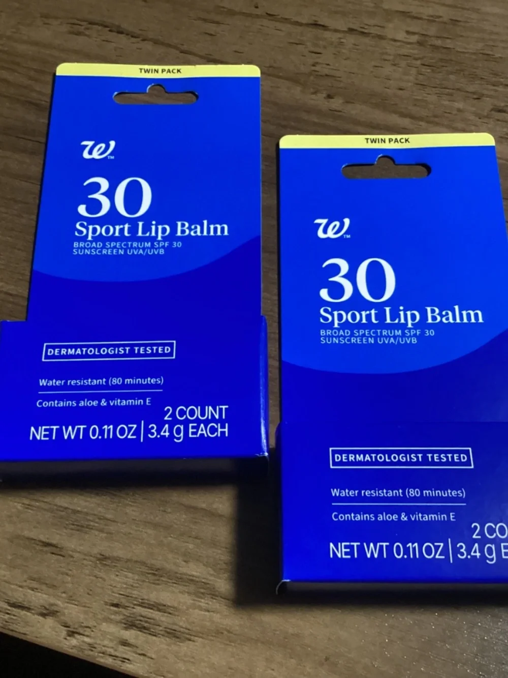 Walgreens Sport Lip Balm SPF 30 Twin Pack Bundle 2 pack